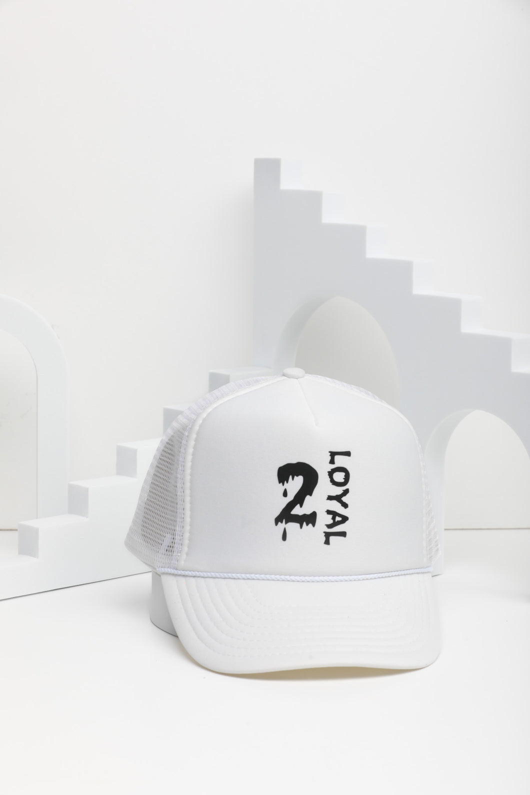 LED White Trucker Hat